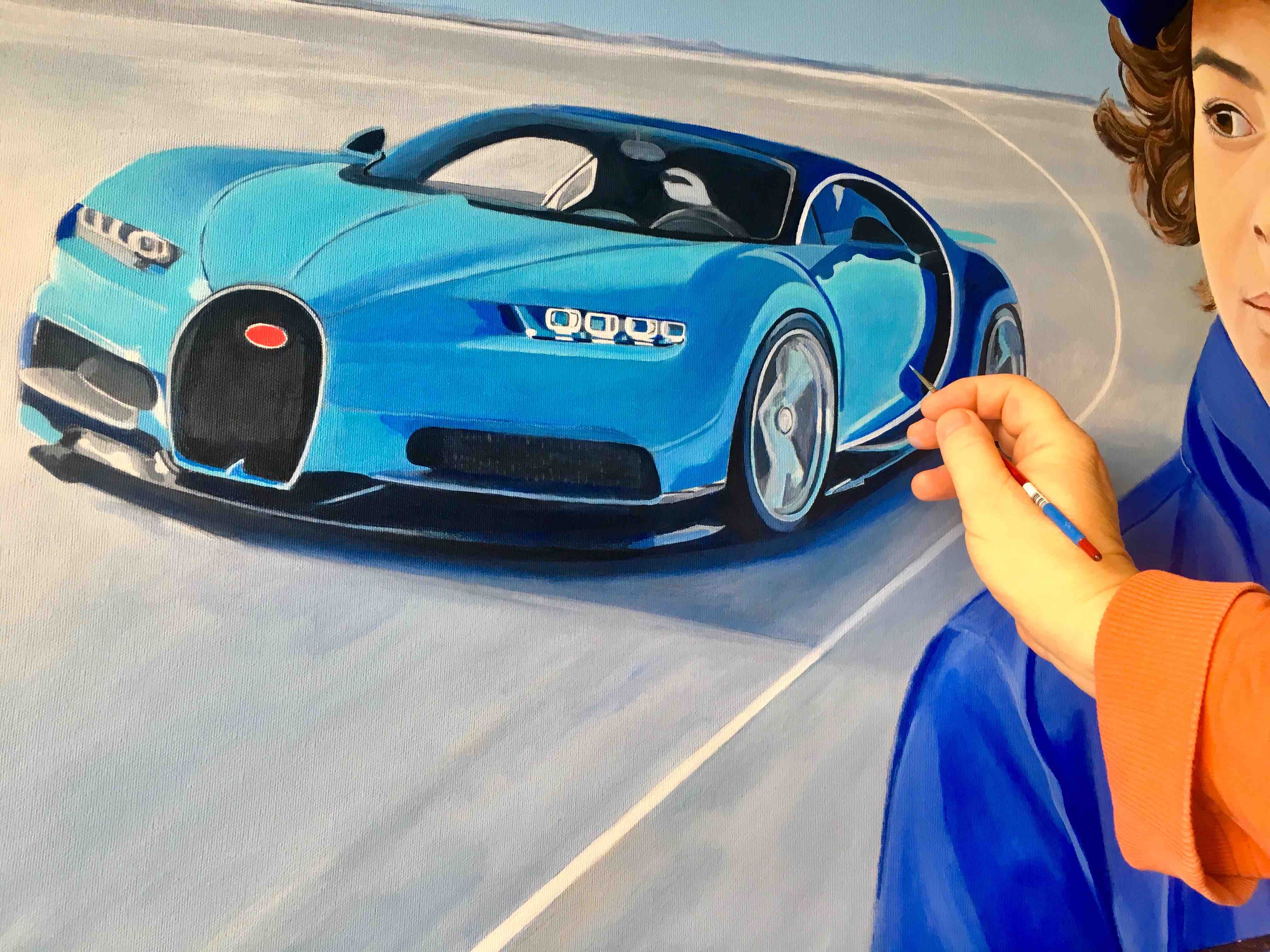4032x3024 Painting A Bugatti Chiron With The Portrait Of Ingrid C - Bugatti Painting