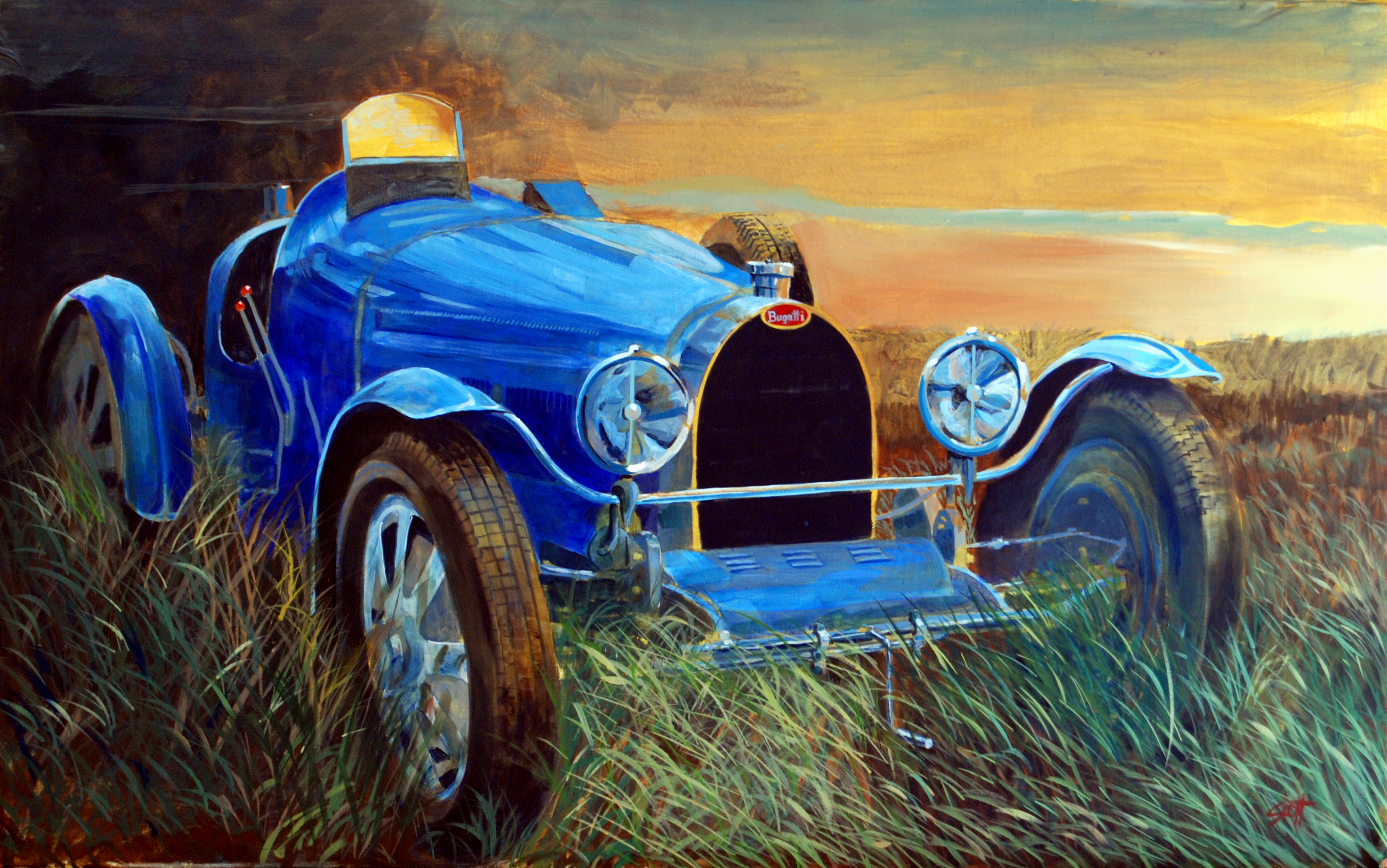 2945x1843 Painting - Bugatti Painting