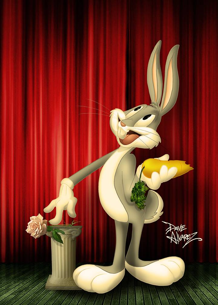 720x1008 Bugs Bunny Vintage Painting Recreation By Davealvarez - Bugs Bunny Painting