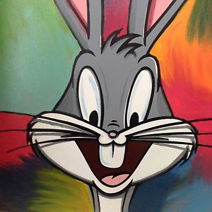 300x300 Rare Steve Kaufman Signed 20x20 Bugs Bunny Painting 2730 Ebay - Bugs Bunny Painting