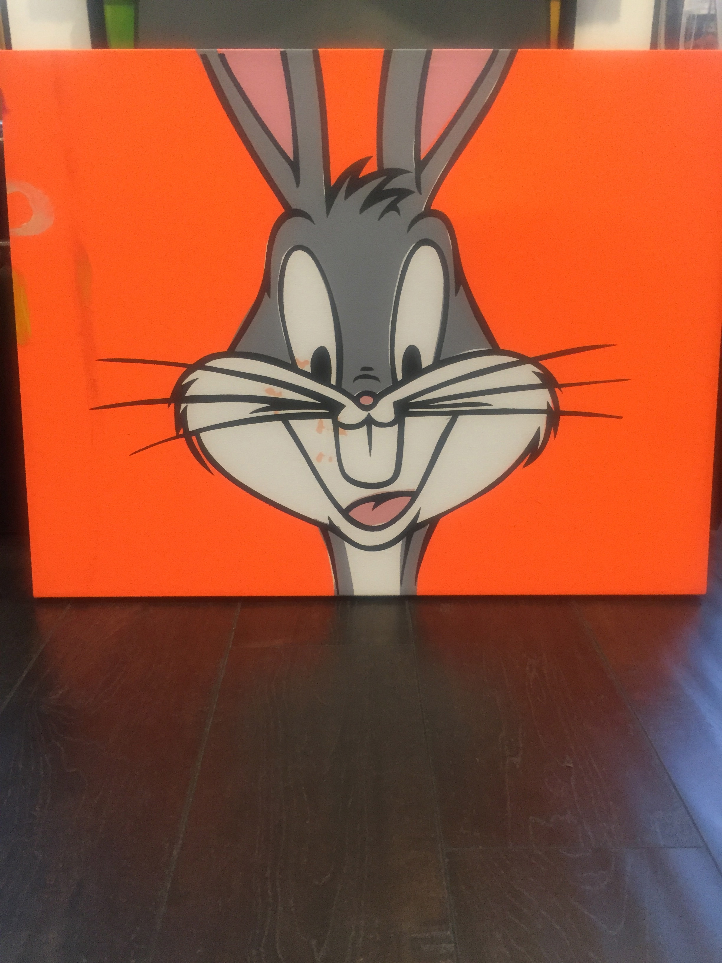 2448x3264 Steve Kaufman Bugs Bunny Original Oil Painting, Ace Rare - Bugs Bunny Painting