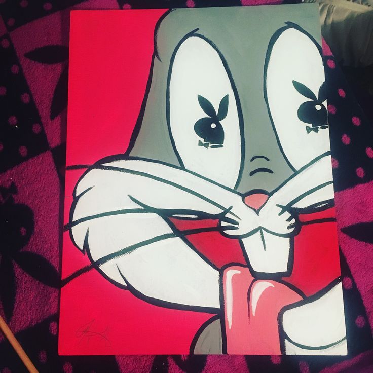 736x736 The 9 Best My Paintings Images On Art Paintings - Bugs Bunny Painting