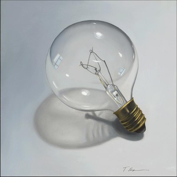600x600 Light Bulb Painting By Tina Blondell - Bulb Painting