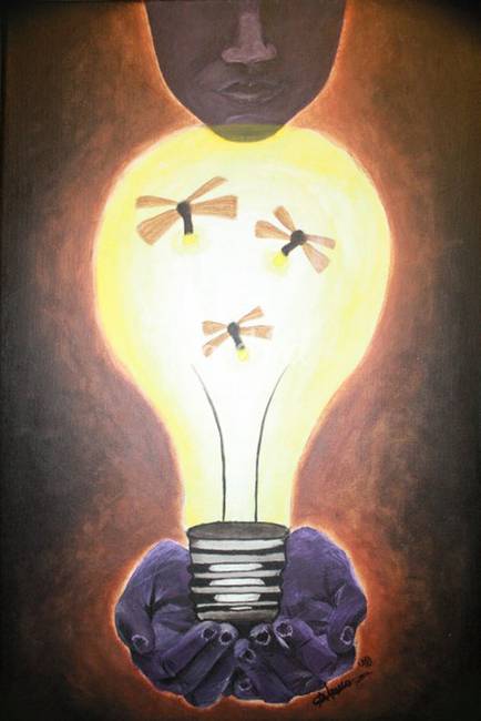 434x650 Painting - Bulb Painting