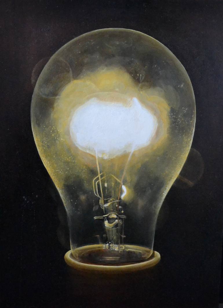770x1062 Saatchi Art Bulb Sold [Usa] Painting By Dejan Bozinovski - Bulb Painting
