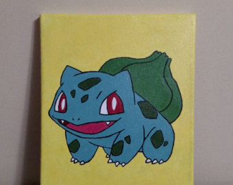 340x270 8 X10 Painting Etsy - Bulbasaur Painting