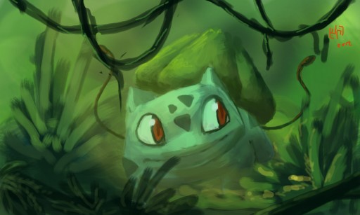 512x307 Bulbasaur - Bulbasaur Painting
