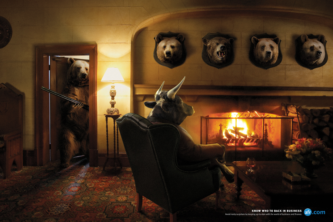 Bull And Bear Painting