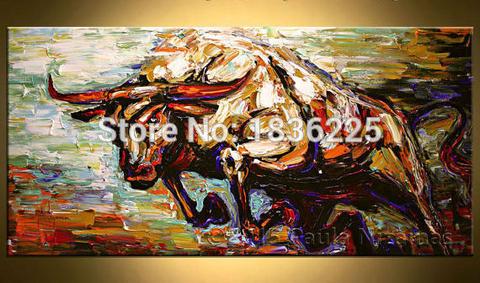 480x283 High Skills Artist 100%hand Painted Abstract Bull Oil Painting - Bull Oil Painting