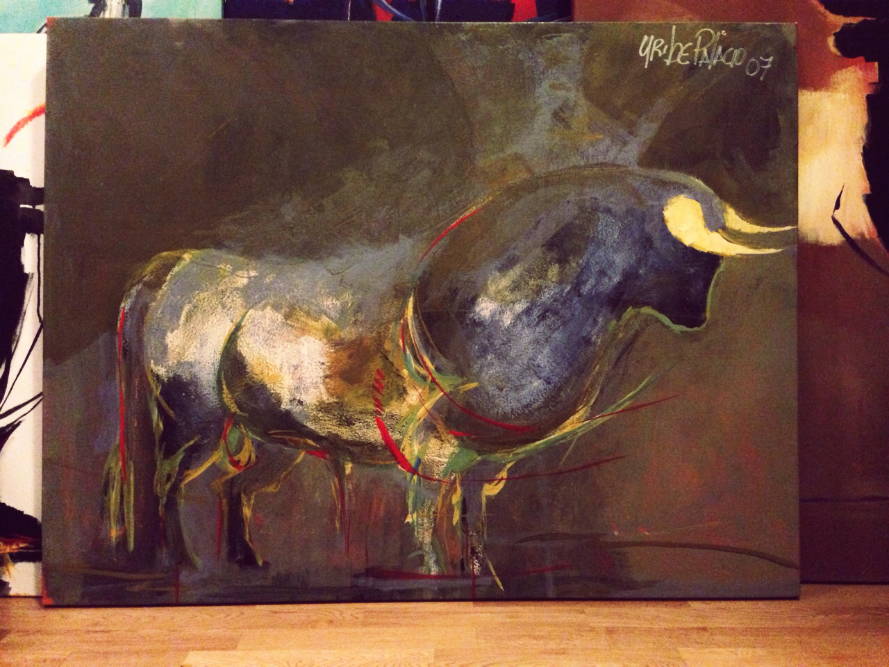 1280x960 Spanish Bull Paintings By Uribe Palacio Thomas Palm Photography - Bull Painting