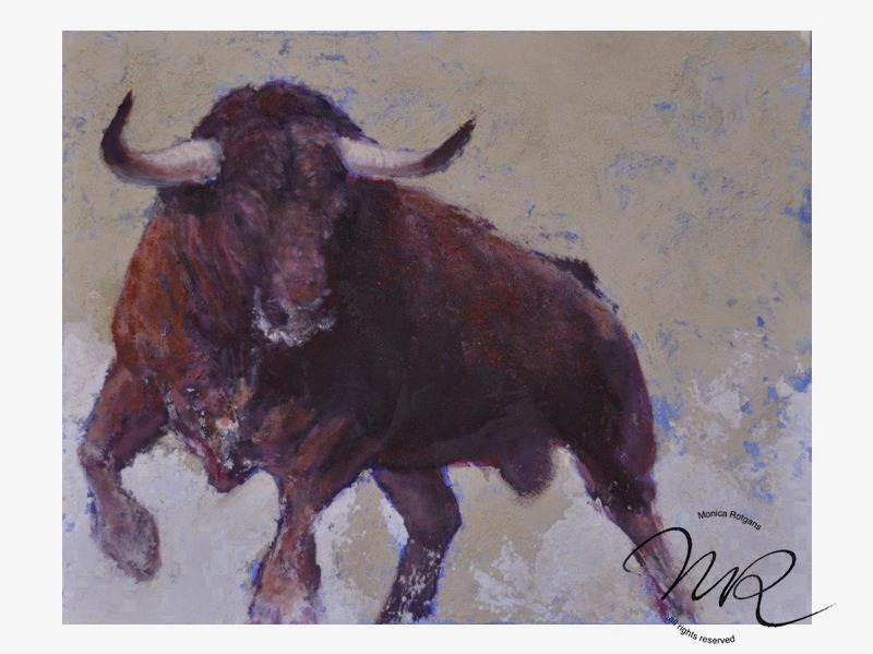 800x599 Toros Bulls The Paintings Monica Rotgans - Bull Painting