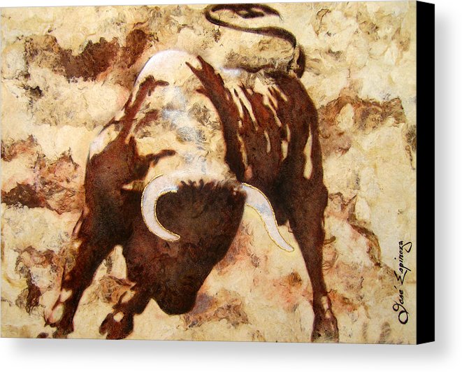 661x532 Fight Bull Canvas Print Canvas Art By J - Bull Painting On Canvas