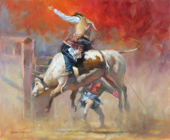 576x476 Galleries In Calgary Art Gallery Gainsborough Galleries - Bull Riding Painting