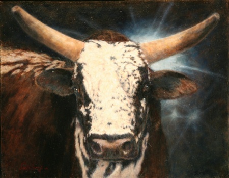 450x349 Rodeo Amp Western Art By Linda Walker - Bull Riding Painting