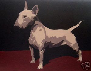 300x235 English Bull Terrier Pop Art Painting [T5] - Bull Terrier Painting