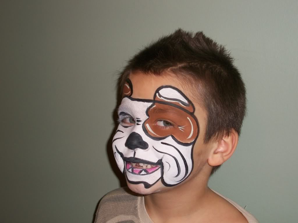 1024x768 Bulldog Chicago Face Painting Boys Face Paint Designs - Bulldog Face Painting