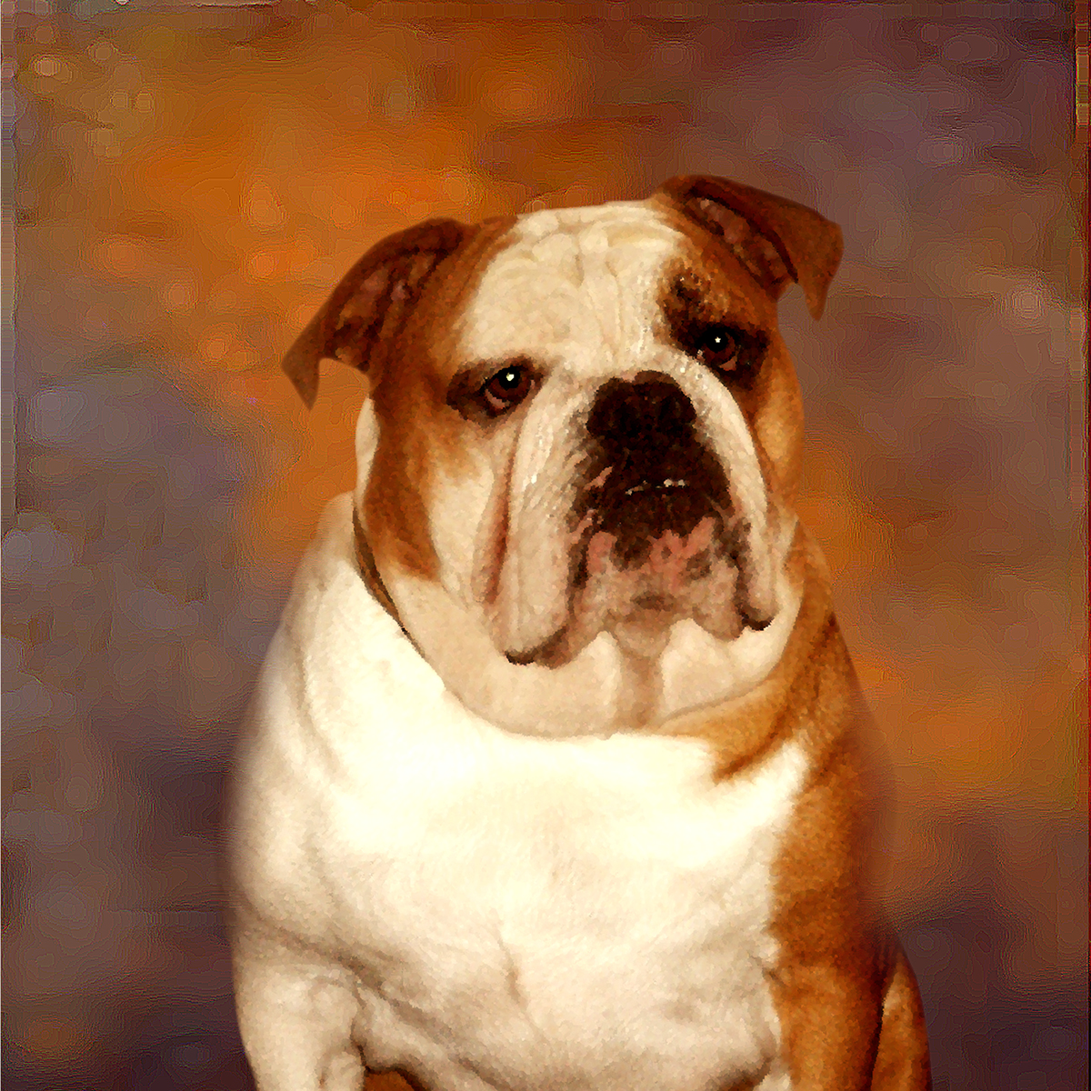 1200x1200 Pet Portraits On Behance - Bulldog Oil Painting