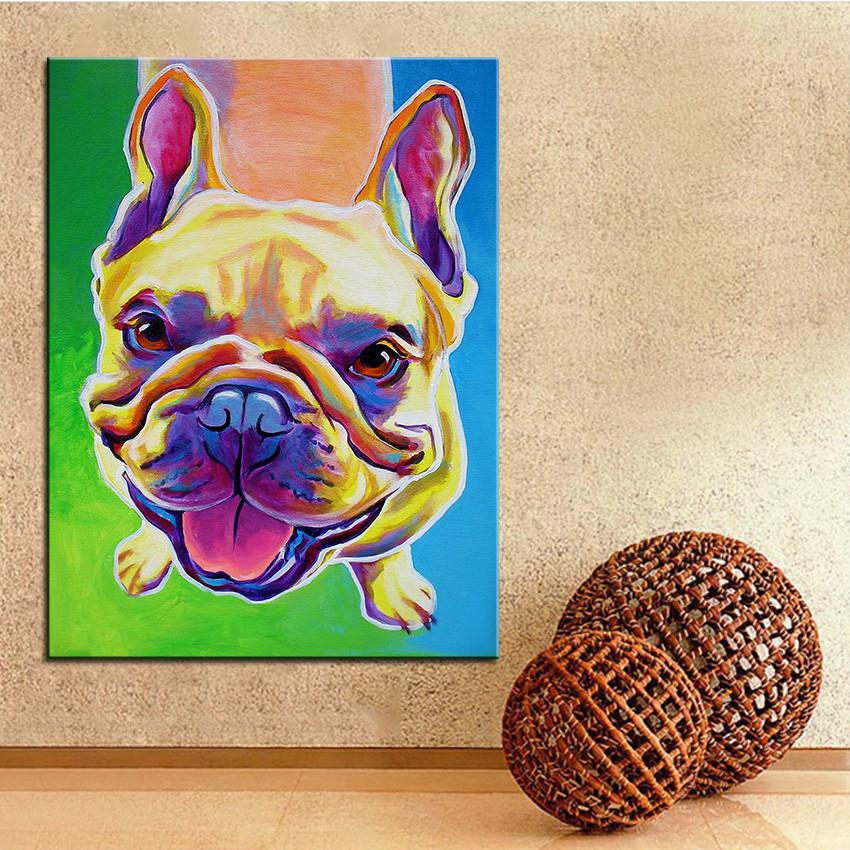 850x850 Smiling French Bulldog Print Oil Painting The Top Dog Deals - Bulldog Oil Painting