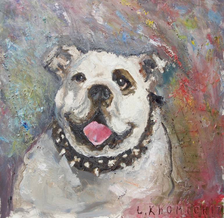 770x752 Saatchi Art Bulldog Painting (60x60cm) 50% Sale! Painting By - Bulldog Painting