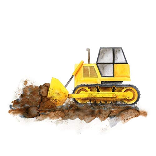 500x500 Yellow Bulldozer Painting, Construction Equipment - Bulldozer Painting