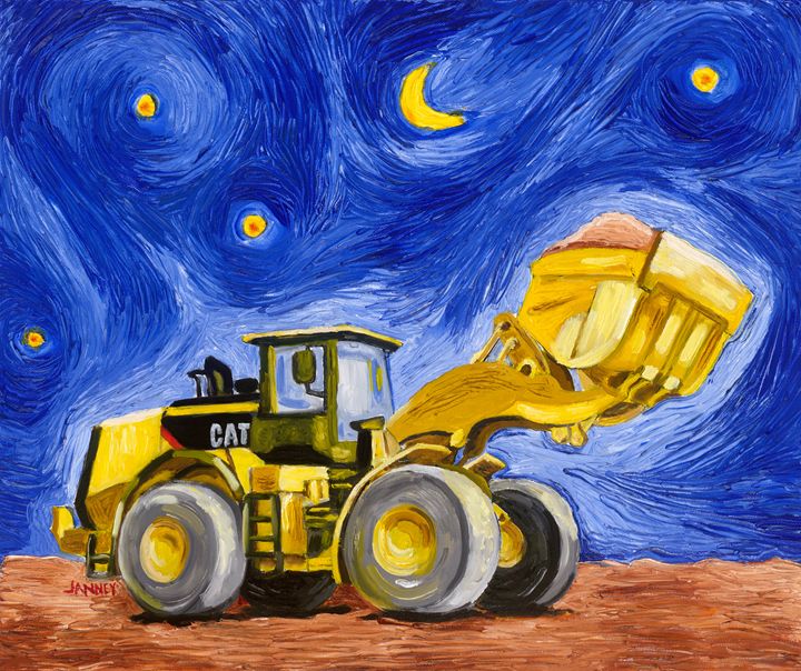 720x604 Starry Cat - Bulldozer Painting
