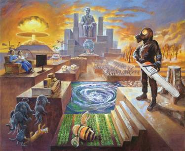 375x307 Bulldozer Paintings For Sale Saatchi Art - Bulldozer Painting