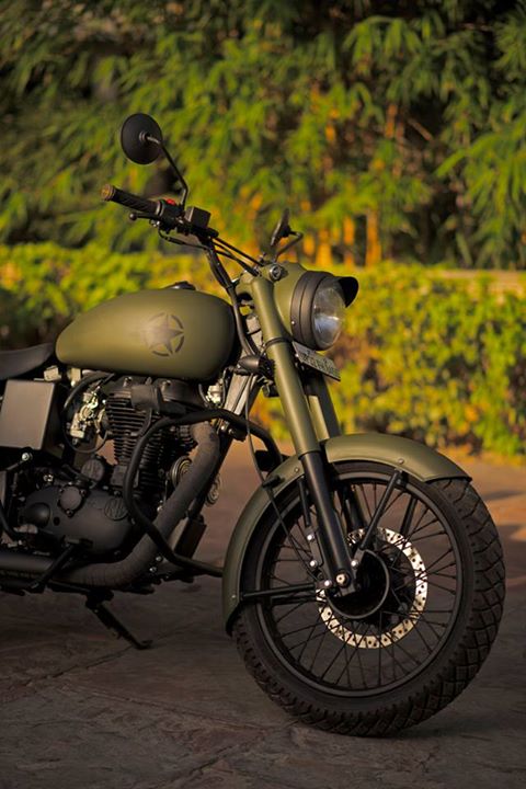 480x720 Military Green Royal Enfield Bullet 500cc By Rajputana Custom - Bullet Painting