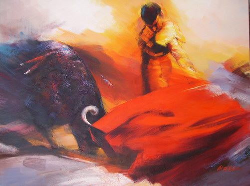 Bullfighter Painting at PaintingValley.com | Explore collection of ...