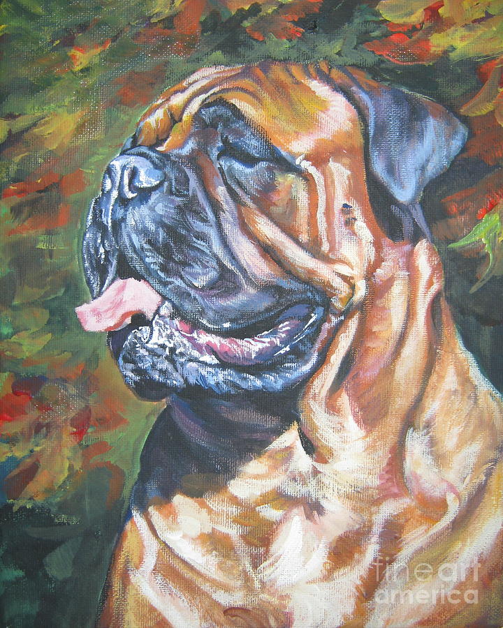 720x900 Bullmastiff Painting By Lee Ann Shepard - Bullmastiff Painting