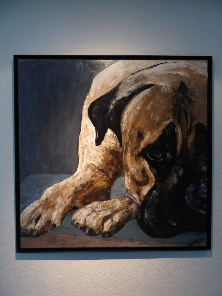 770x1027 Saatchi Art Bullmastiff Painting By Andre Lamers - Bullmastiff Painting