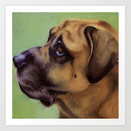264x264 Bullmastiff Art Prints Society6 - Bullmastiff Painting