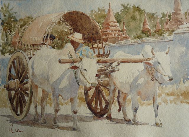 640x465 Gallery Clive Wilson - Bullock Painting