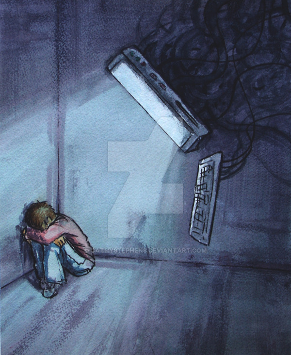 600x732 Cyber Bullying By Cathystephens - Bullying Painting