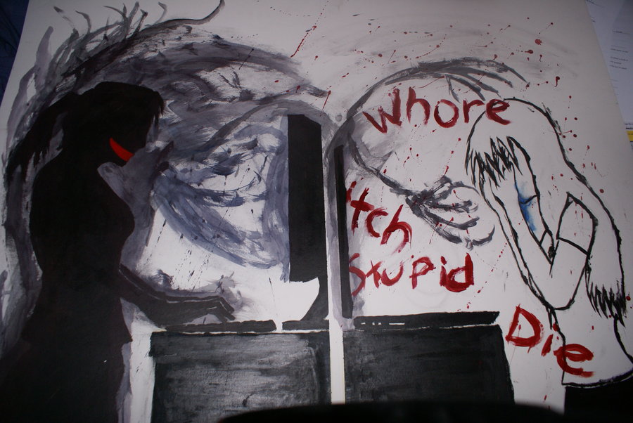 900x602 Cyber Bullying By Shadowrenegade6785 - Bullying Painting