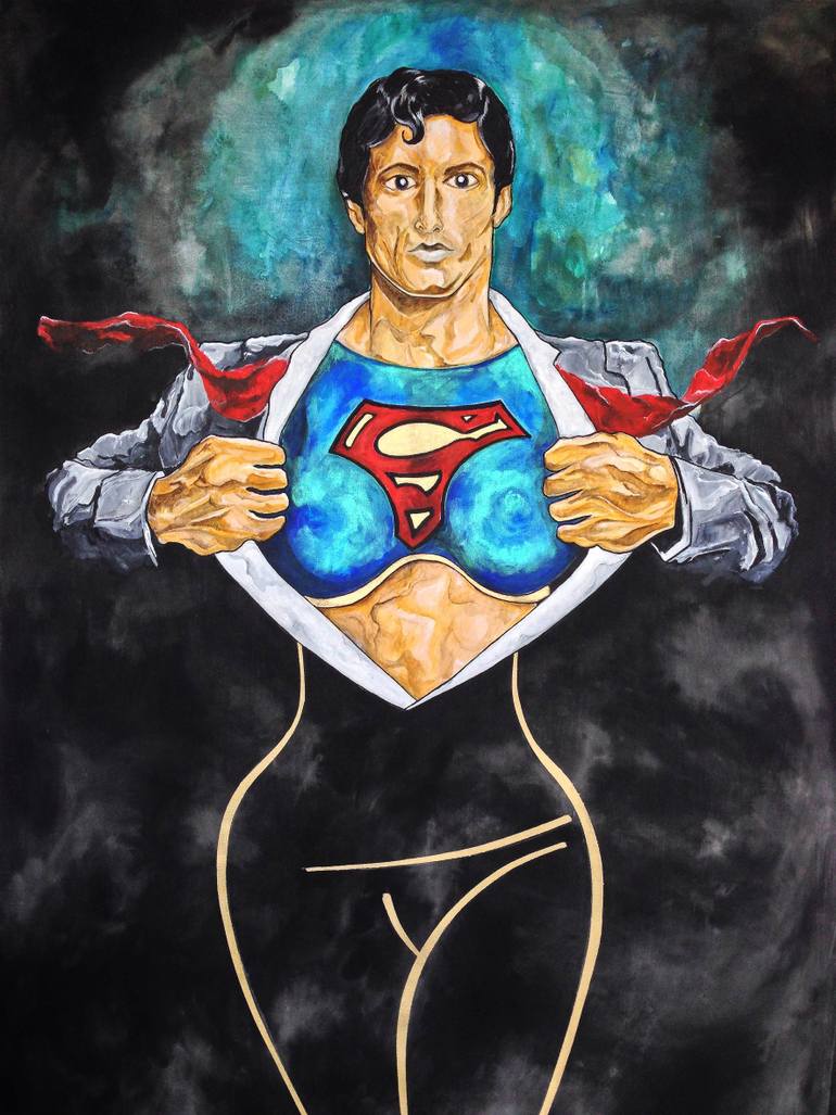 770x1027 Saatchi Art Supertrans Vs Bullying Painting By Benjamin Art - Bullying Painting