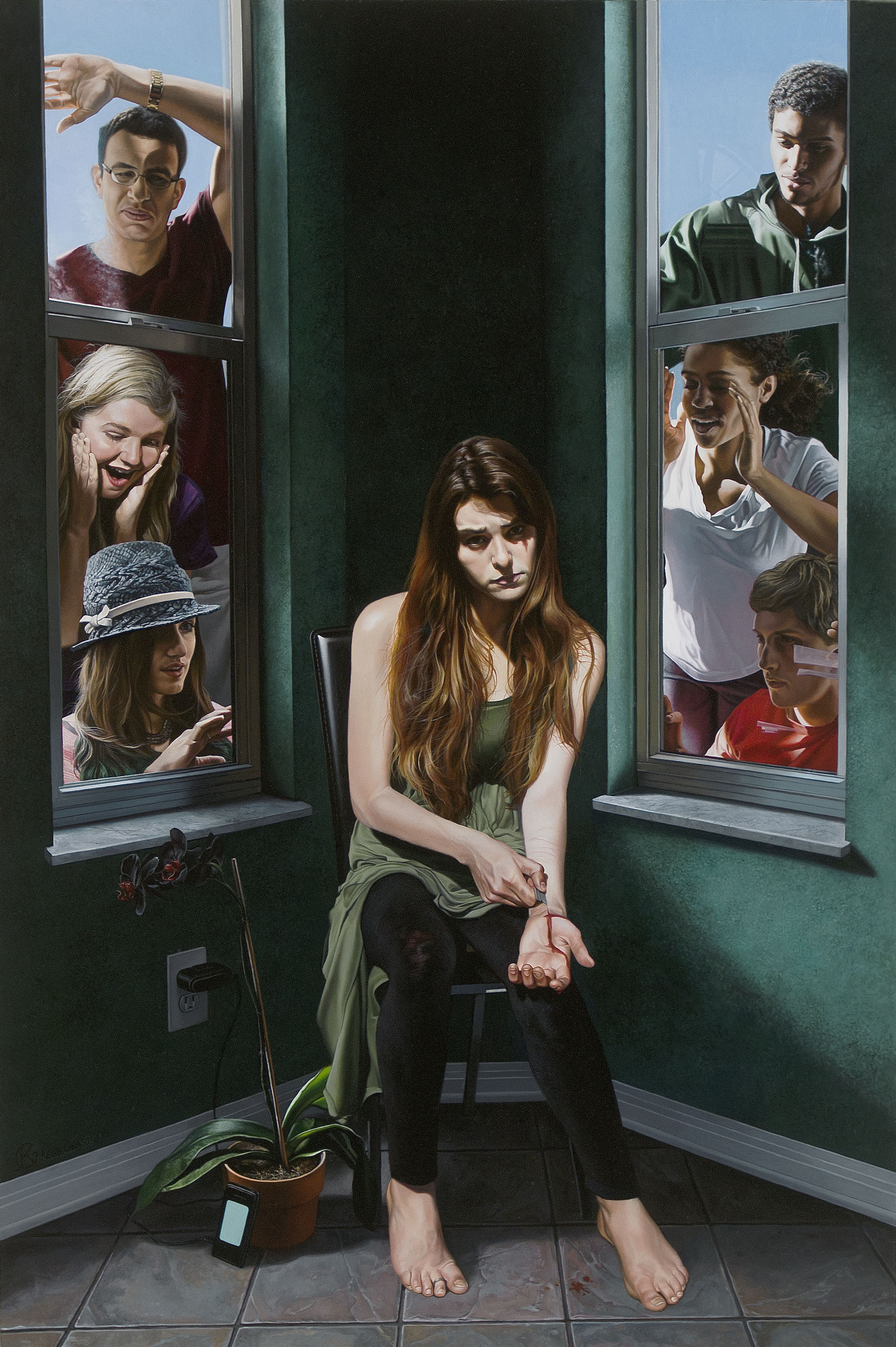 1997x3000 Artfido Buy Art Online Final Post - Bullying Painting