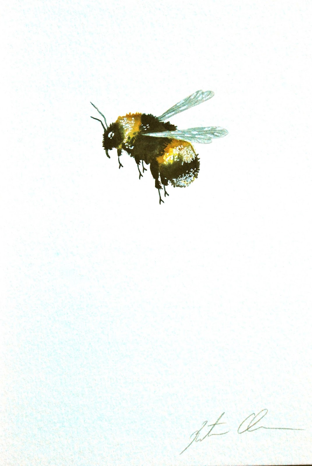 1071x1600 Painting In Trees Bumble Bee Flying - Bumble Bee Painting