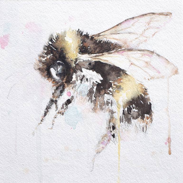 770x770 Saatchi Art Bumble Bee Painting By Emily Mcphee - Bumble Bee Painting