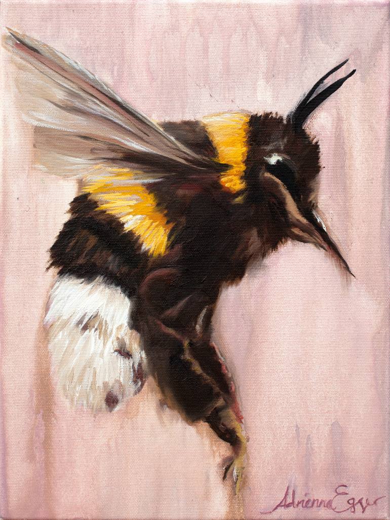 770x1026 Saatchi Art Long Live The Bumblebee Painting By Adrienne Egger - Bumble Bee Painting