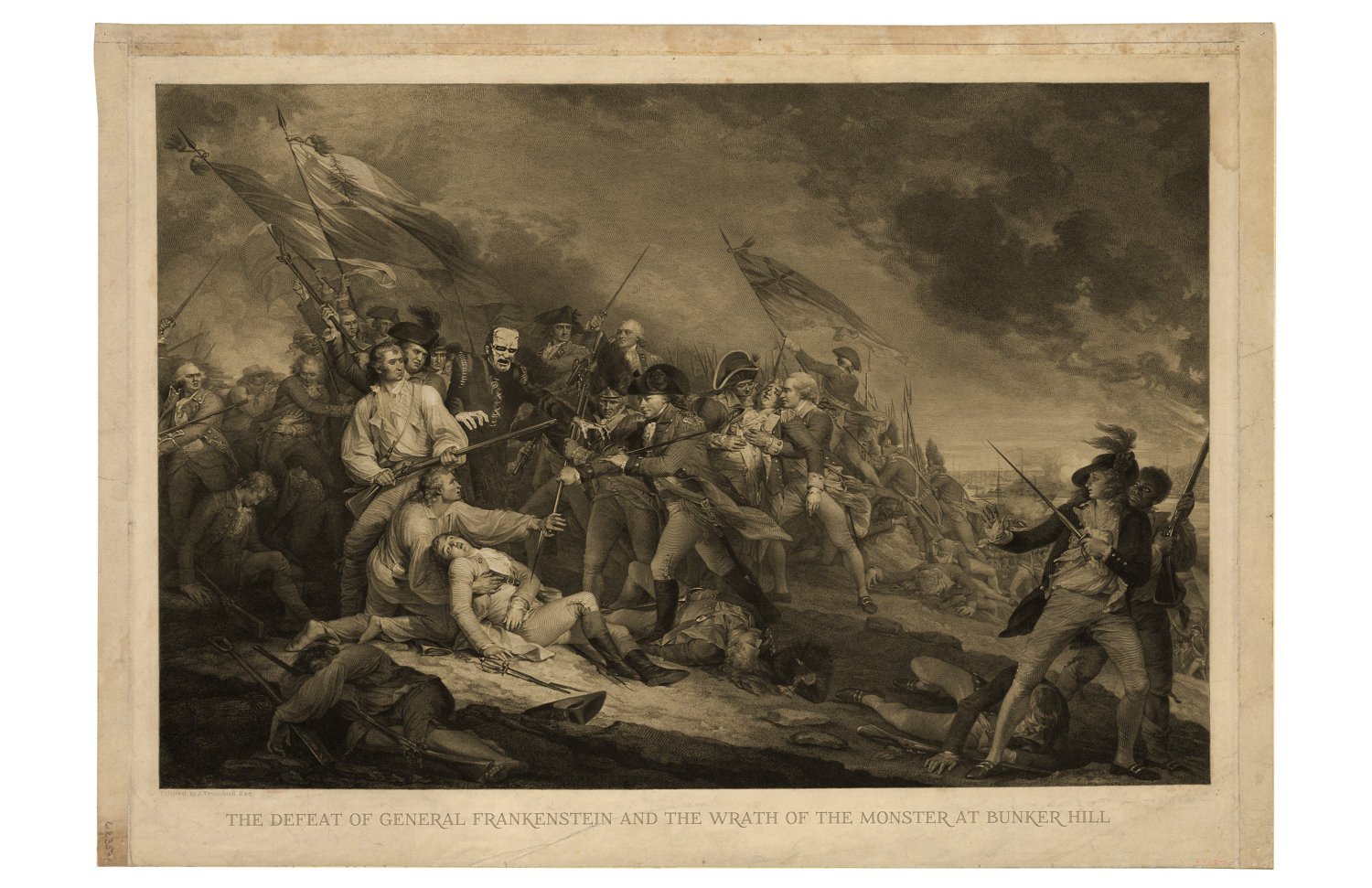 1500x971 The Defeat Of General Frankenstein - Bunker Hill Painting