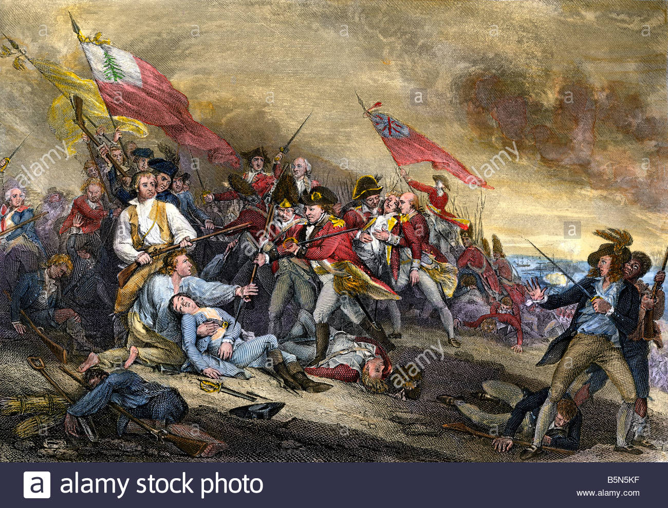 1300x989 Battle Of Bunker Hill - Bunker Hill Painting