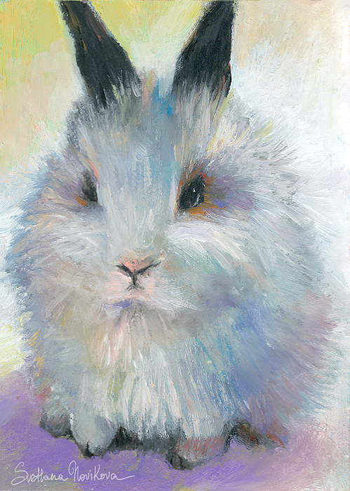 499x699 Bunny Rabbit Painting Painting By Svetlana Novikova - Bunny Painting