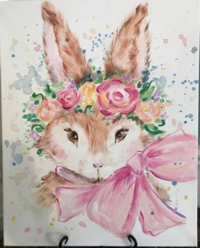 282x350 Spring Bunny Painting - Bunny Painting
