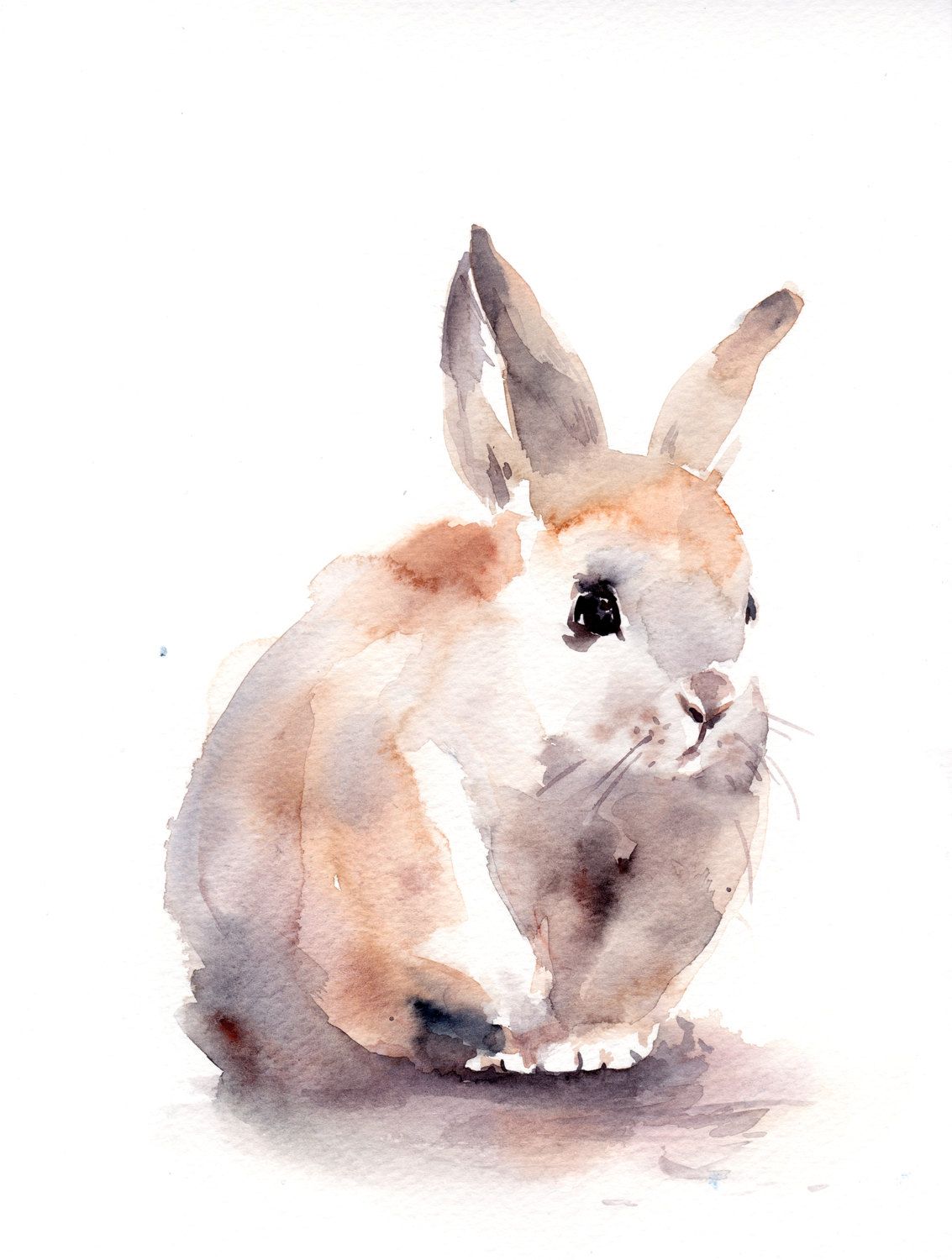 1133x1500 Bunny Painting, Original Watercolor Painting, Rabbit Painting - Bunny Painting