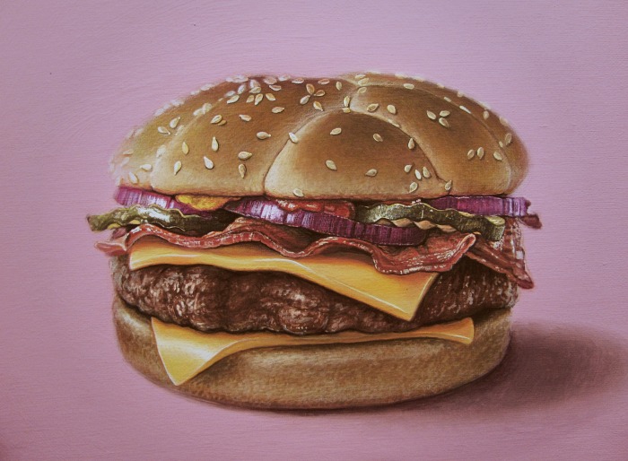 700x514 Burger Painting By Straewefin - Burger Painting