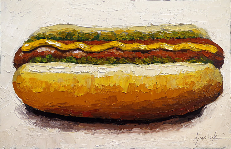 740x478 A Painting Today Hot Dog - Burger Painting
