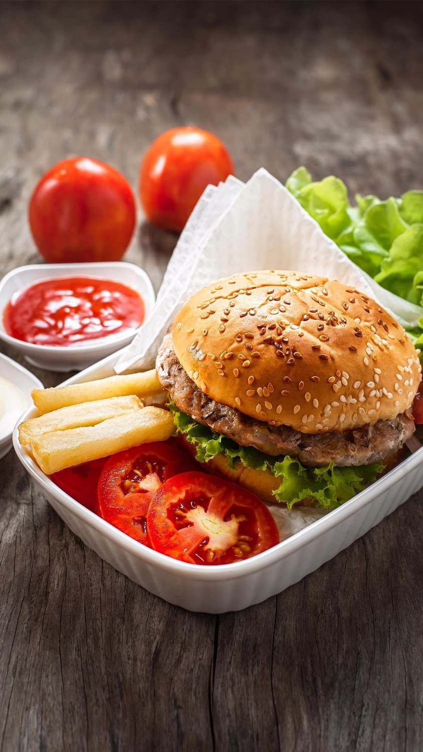 844x1500 Full Round Diamond Diy Painting Burger, Friesembroidery Cross - Burger Painting