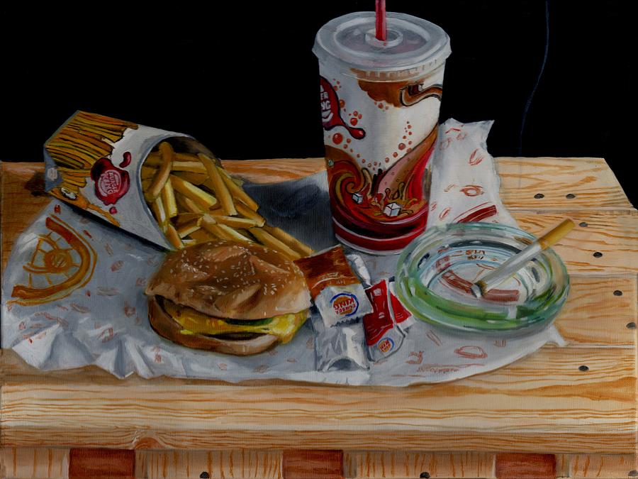 900x675 Burger King Value Meal No. 1 Painting By Thomas Weeks - Burger Painting