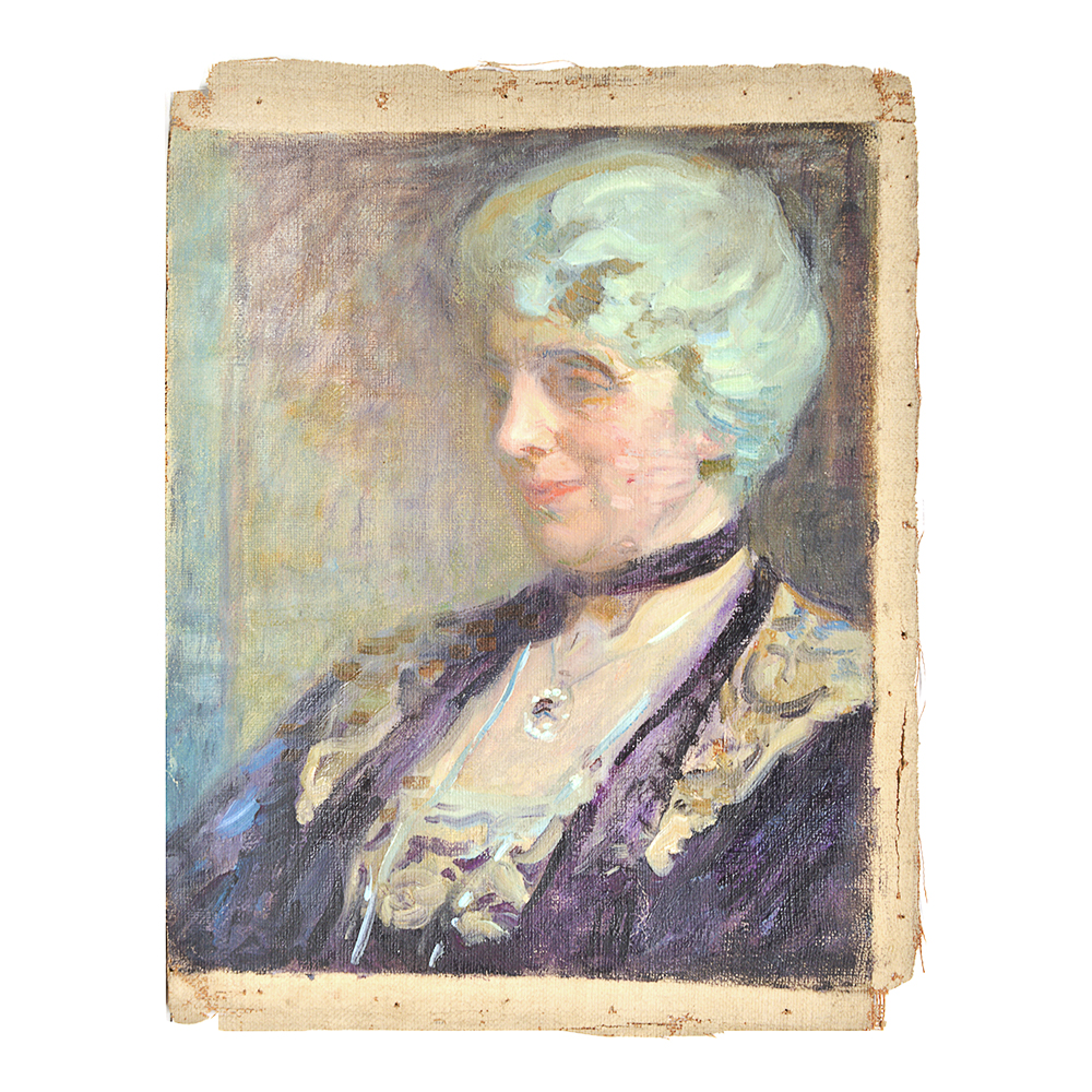 1000x1000 Ellen Wheeler Chase Original Oil On Cut Burlap Canvas Painting Ebth - Burlap Canvas Painting