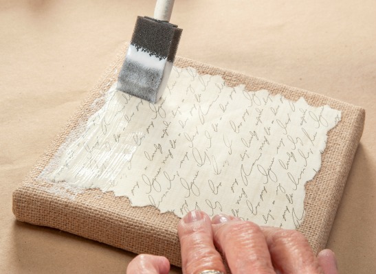 547x399 How To Easily Paint A Bird's Nest With Priscilla Hauser Using - Burlap Canvas Painting